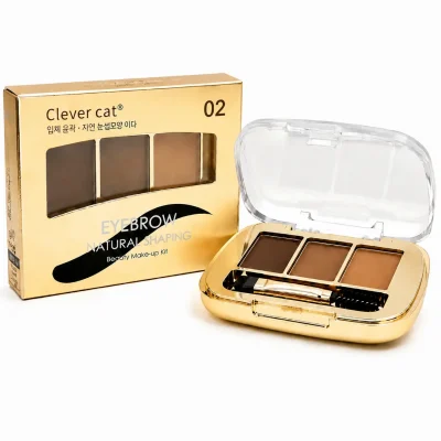 سایه ابرو کلور کت ۳ رنگ شماره 02 | Clever Cat