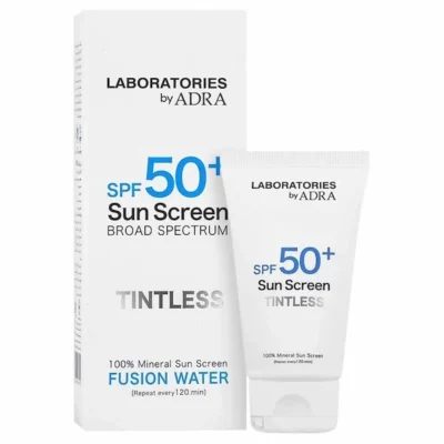 کرم ضد آفتاب بی‌رنگ SPF50 آدرا